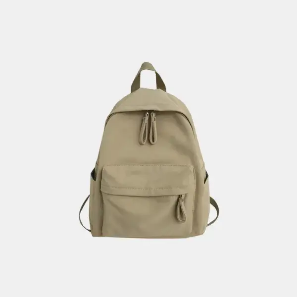 Large Cotton Canvas Zip-Closure Backpack Bag