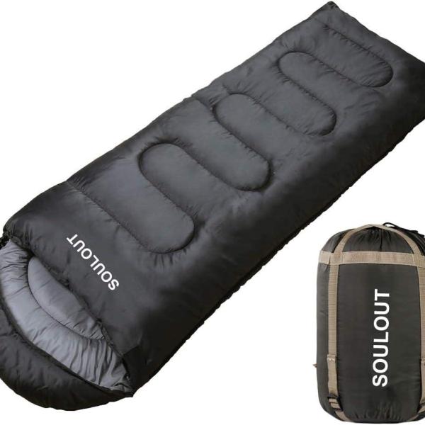 Sleeping Bag for Adults & Kids, 3-4 Seasons, Warm and Lightweight, Portable, Waterproof with Compression Sack - Ideal for Indoor & Outdoor Use: Camping, Backpacking, and Hiking