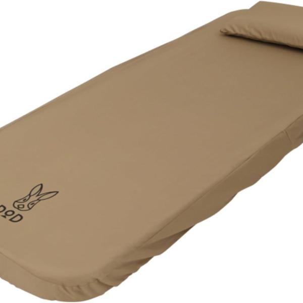 DOD Soto Sleeping Pad for Camping - Extra Thick Self-Inflating Camping - Mattress and Camping Pillow - Tan - Medium