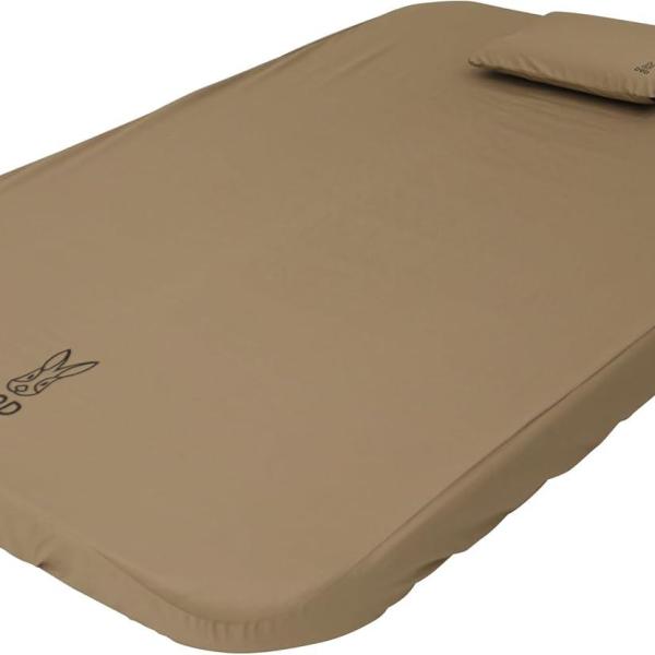 DOD Soto Sleeping Pad for Camping - Extra Thick Self-Inflating Camping - Mattress and Camping Pillow - Tan - Large