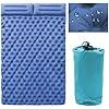 Double Sleeping Pad for Camping, Extra Thickness Inflatable Sleeping Mat with Pillow Built-in Pump, Inflatable & Compact Camping Hiking Traveling