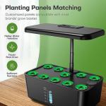 ndoor Hydroponic Garden System - 10-Pod Plant Germination Kit with LED Grow Light, Aeroponic Countertop Planter for Vegetables, Herbs, and Flowers