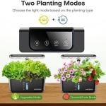 ndoor Hydroponic Garden System - 10-Pod Plant Germination Kit with LED Grow Light, Aeroponic Countertop Planter for Vegetables, Herbs, and Flowers