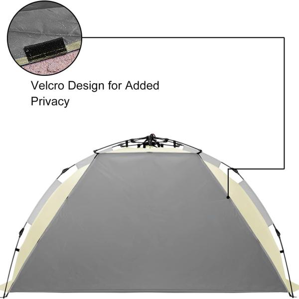 Oileus X-Large 4 Person Beach Tent Sun Shelter - Portable Sun Shade Instant Tent for Beach with Carrying Bag,, Anti UV for Fishing Hiking Camping, Waterproof Windproof,