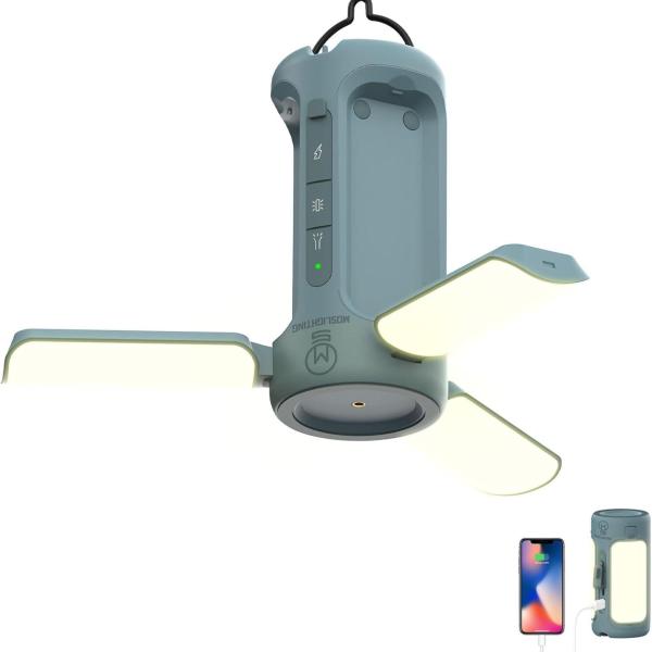 Foldable Camping Light Rechargeable Lantern, 10000mAh Power Bank, Portable Flashlight, IP54 Waterproof, 1/4" Screw Adapter, 750LM, 5 Modes, LED Tent Light for Camping,