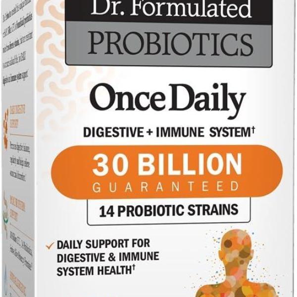 Garden of Life Dr. Formulated Probiotics Once Daily – 30 Capsules, 30 Billion CFU, Gluten-Free