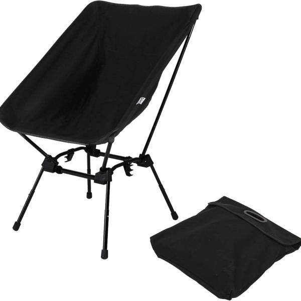 DOD Sugoi Chair - A Portable Camping and Backpacking Chair - Adjustable to The Ideal Height and Seating - Angle for Any Outdoor Activity - Black