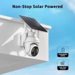 SEHMUA 2K Solar Security Cameras Wireless Outdoor 2-Pack 360° Panoramic View Color Night Vision PIR Motion Detection