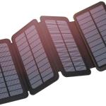 Hiluckey 25000mAh Solar Charger Power Bank with USB-C Fast Charging and 4 Solar Panels