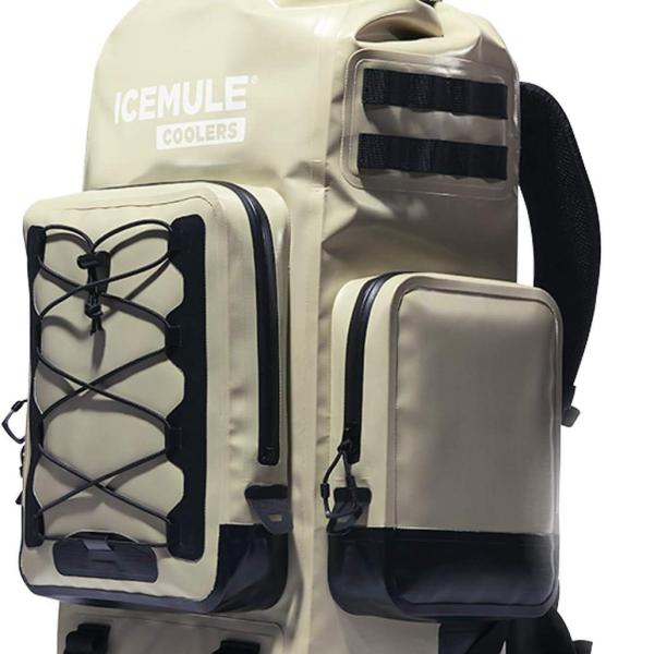 ICEMULE Boss Backpack Cooler – Padded Straps, 100% Waterproof, 24+ Hours Cooling, Soft Sided Cooler for Hiking, Camping & Picnics, 30 Liter, Fits 24 Cans + Ice, Sand