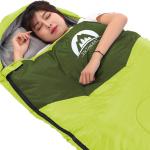 SWTMERRY 3-Season Sleeping Bag - Lightweight, Waterproof, for Kids, Teens & Adults, Ideal for Camping, Hiking, and Indoor/Outdoor Use