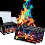 MEKER Fire Color Changing Packets - Fire Pit, Campfires,  Bonfire - Magic Colorful Changing Fire - Perfect Fire Camping Accessories for Kids & Adults (12 Pack)