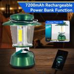 Durapower Rechargeable Camping Lantern,7500 Lumen Super Bright LED Camping Lantern, 7200 Mah Power Bank, IP44 Waterproof, 30 Hours, Portable Lantern for Hurricane, Power Outages