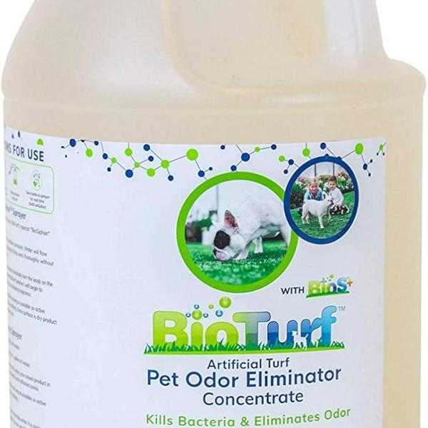 BioTurf BioS+ Artificial Turf Pet Odor Eliminator Organic Non-Toxic Safe for Pets Kids & Plants  Professional Grade Enzyme Concentrate  1 Gallon