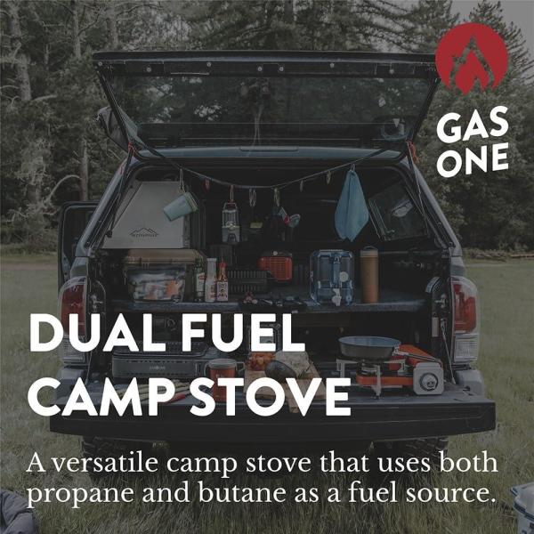 Gas One GS-3400P Propane or Butane Stove Dual Fuel Stove Portable Camping Stove - Patented - with Carrying Case Great for Emergency Preparedness Kit