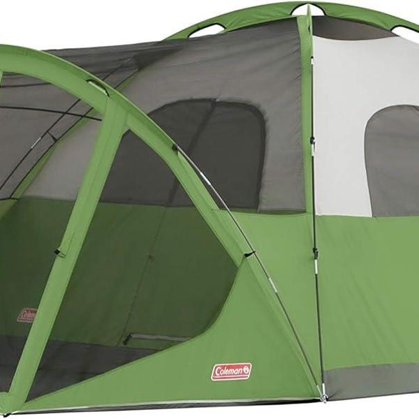 Coleman Evanston Screened Camping Tent, 6Person Weatherproof Tent with Roomy Interior Includes Rainfly, Carry Bag, Easy Setup and Screened-In Porch