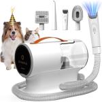 AIRROBO Dog Grooming Vacuum Kit 12,000Pa Powerful Suction Quiet Pet Grooming Solution