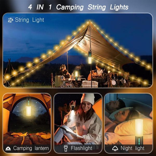 Camping String Lights-Camping Lantern with String Light(33Ft)