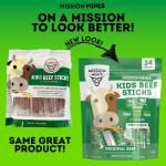 Mission Meats Kids Mini Original Beef Sticks 100% Grass-Fed Beef Zero Sugar Clean Ingredients Gluten-Free Allergy-Friendly 24 Sticks (12 oz)