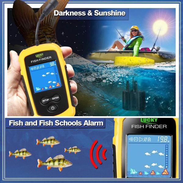 LUCKY Portable Kayak Fish Finder & Depth Locator