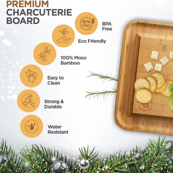 Bambüsi Charcuterie Board & Charcuterie Gift Set – Perfect Wedding, Housewarming & Holiday Gift