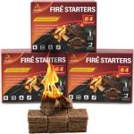 Fire Starter Squares 192, Natural & Odourless FireStarters Cubes for Campfire, Fireplace, Chimney and Barbecue, Water Resistant, Easy to Ignite, Safe Camping Accessories