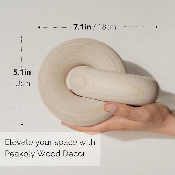 Peakoly Natural Wood Knot Decor Coffee Table Shelf & Mantle Accent