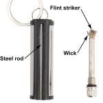 SURVIVE Permanent Match, Pack of 5, The Forever Lighter, Emergency Fire Starter Striker Set, Metal Keychain Unlimited Waterproof Stick