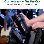 AeroPress Go Plus, Small Portable Coffee Maker for Travel & Camping - 3 In 1 Brew Method Combines French Press,Full Bodied Coffee without Bitterness, Coffee Press Kit