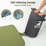 4" Thick Self-Inflating Sleeping Pad with Solid Foam, Portable Camping Air Mattress with Pump Sack, Compact Camping Sleep Bed for Tent, Car, Truck or Van(Single)