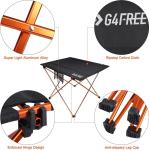 G4Free Ultralight Portable Folding Camping Table Compact Roll Up Tables with Carrying Bag for Outdoor Camping Hiking Picnic