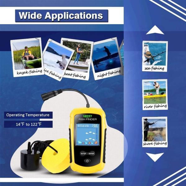 LUCKY Portable Kayak Fish Finder & Depth Locator