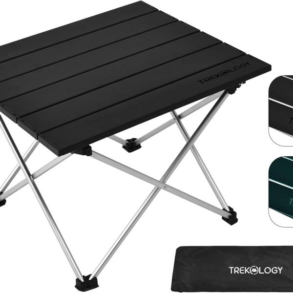 TREKOLOGY Small Camping Table Beach Table Camping Side Table That Fold Up Lightweight, Tent Table Folding Camp Table, Fold Up Camping Tables