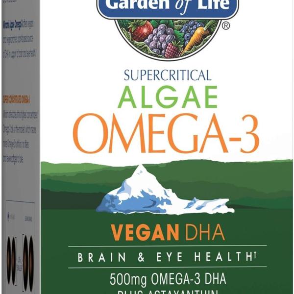 Garden of Life Minami Algae Omega 3 Vegan DHA Orange Flavor 500mg Omega 3 DHA 60 Mini Softgels