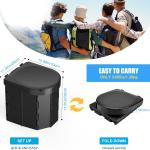 Portable Camping Toilet Folding Toilet for Adults with Lid, Retractable Toilet Paper Holder, Waterproof Porta Potty, and Carry Bag