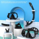 Greatever Dry Snorkel Set - Anti-Fog Scuba Diving Mask with Panoramic Wide View, Professional Snorkeling Gear