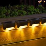 SOLPEX 20 Pack Solar Deck Lights Outdoor, Waterproof Led Lights for Outdoor Stairs, Step, Fence, Yard, Patio, and Pathway(Warm White)