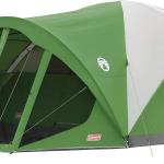 Coleman Evanston Screened Camping Tent, 6Person Weatherproof Tent with Roomy Interior Includes Rainfly, Carry Bag, Easy Setup and Screened-In Porch