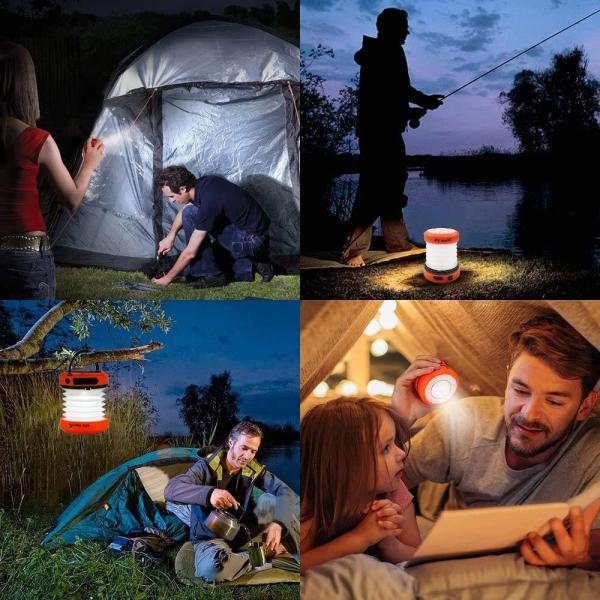 ThorFire LED Camping Lantern - 2-in-1 Collapsible Flashlight & Lantern, USB Rechargeable & Hand Crank Emergency Light