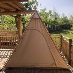 Outdoor 100% Cotton Canvas Waterproof Pyramid-Shaped Camping Tent (Beige, 2.15meters)