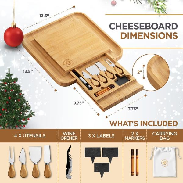 Bambüsi Charcuterie Board & Charcuterie Gift Set – Perfect Wedding, Housewarming & Holiday Gift