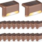 SOLPEX 20 Pack Solar Deck Lights Outdoor, Waterproof Led Lights for Outdoor Stairs, Step, Fence, Yard, Patio, and Pathway(Warm White)