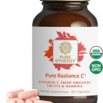 PURE SYNERGY Pure Radiance C Organic Vitamin C Capsules Immune & Collagen Support (90 Capsules)