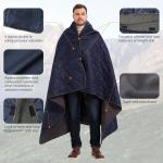 4-in-1 Outdoor Blanket, Large Thickened Stadium Blanket, 81"x57", Fleece Camping Blanket, Waterproof, Windproof, Portable, Great for Stadium, Camping, Hiking, Picnic.