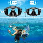 Greatever Dry Snorkel Set - Anti-Fog Scuba Diving Mask with Panoramic Wide View, Professional Snorkeling Gear