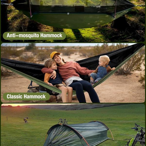 COVACURE Camping Hammock - Lightweight Double Hammock, Hammock Tent, Portable Hammocks for Indoor, Outdoor, Hiking, Camping, Backpacking, Travel, Backyard, Beach