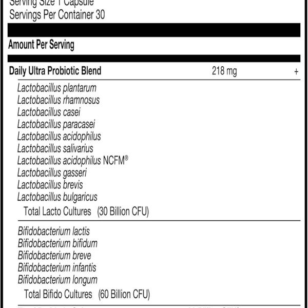 Garden of Life Dr. Formulated Once Daily Ultra 90 Billion Probiotics 30 Vegetarian Capsules