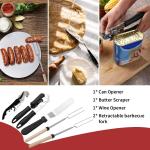 Portable Camping Kitchen Utensil Set-27 Piece Cookware Kit, Stainless Steel Outdoor Cooking and Grilling Utensil Organizer Travel Set Perfect for Travel, Picnics, RVs, Camping