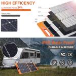 Upgraded 100W Portable Solar Panel for Power Station, Monocrystalline Foldable 100 Watt 18V Solar Panel Charger for Camping, High Efficiency IP65 Waterproof for Outdoor