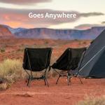 DOD Sugoi Chair - A Portable Camping and Backpacking Chair - Adjustable to The Ideal Height and Seating - Angle for Any Outdoor Activity - Black